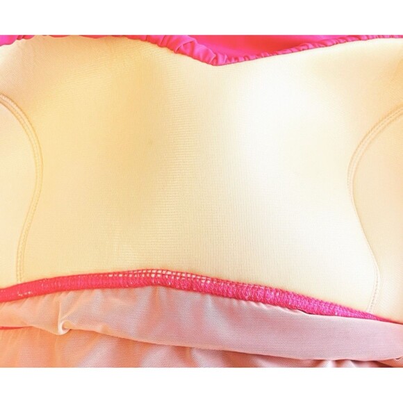 Catherines Size 20W One Piece Swimsuit Hot Pink Ruched Padded Slimming NEW *READ - Picture 7 of 11